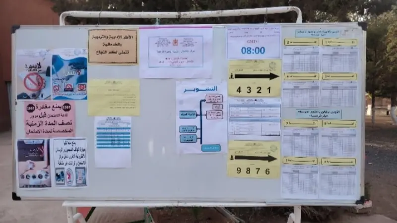 Tableau d'affichage des examens